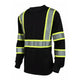 Work Force Men's Black Reflective Long Sleeve Safety T-Shirt