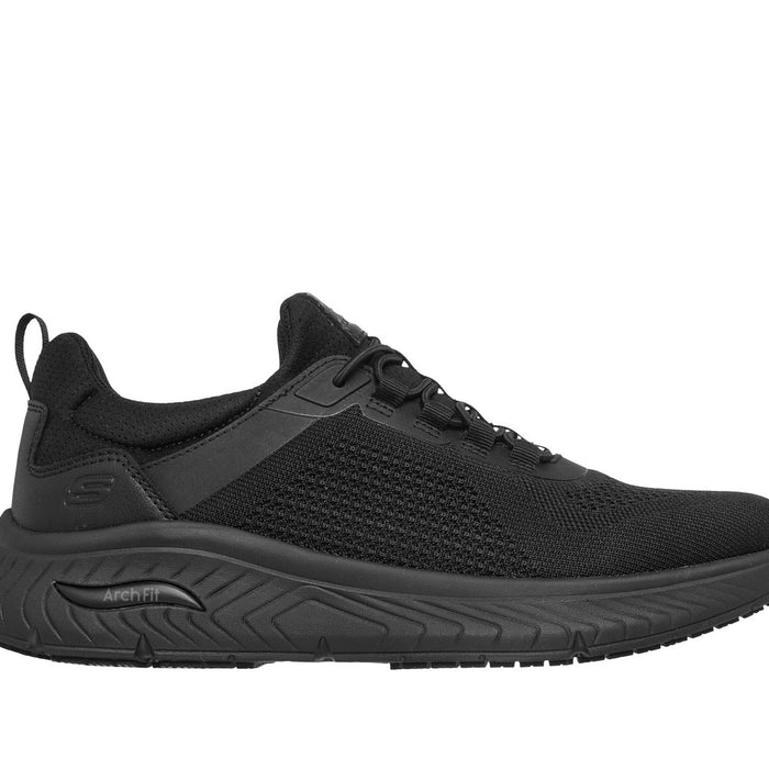 Skechers Women's Arch Fit Crosser SR - Rowynn Work Shoe - Black