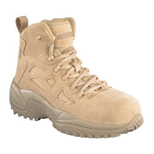 Reebok Men's Rapid Response RB Stealth 6-Inch Composite Toe Side Zip Boot-Desert Tan #RB8694