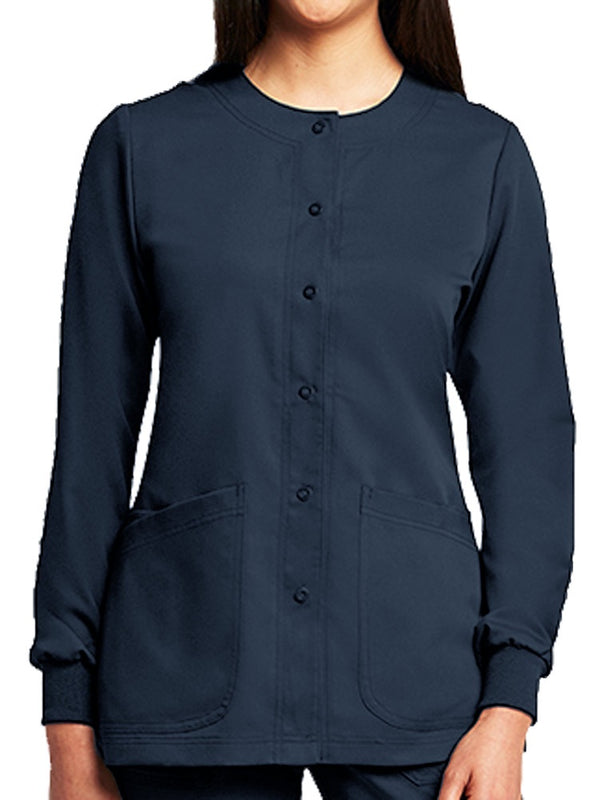 Grey's Anatomy Women's Junior Fit 4-Pocket Warm-Up Scrub Jacket