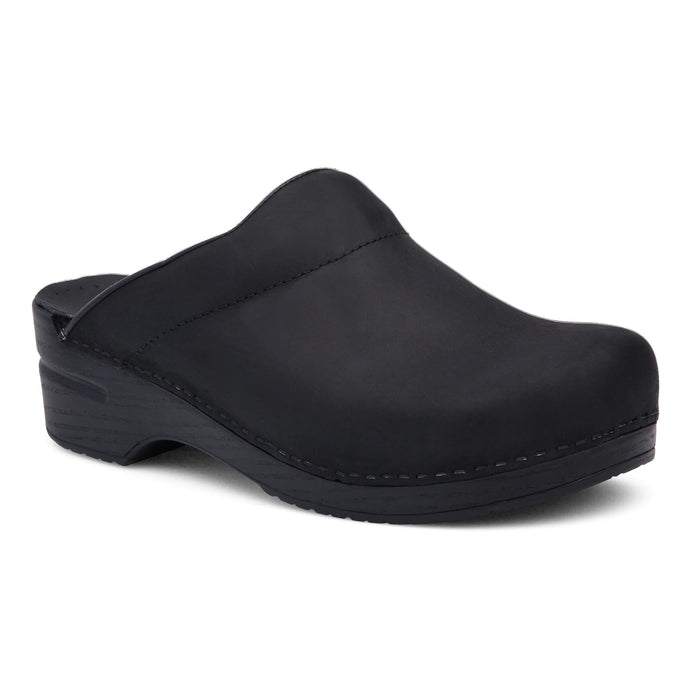 Dansko Karl Men's Black Oiled Open Back Clog