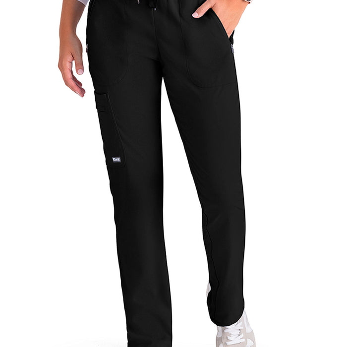 Grey's Anatomy Impact Women's 6-Pocket Drawstring Cargo Scrub Pant - Black