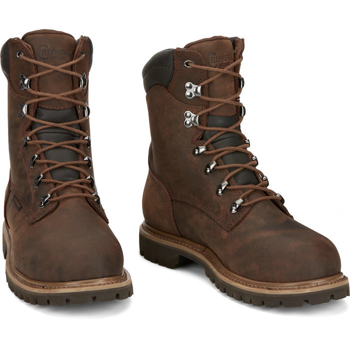 Chippewa Men's 8" Waterproof Insulated Steel Toe Work Boot