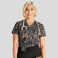 Cherokee Women's V-Neck Tuckable Print Scrub Top