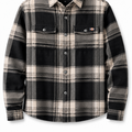 BLACK/OATMEAL PLAID