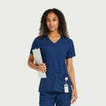 Scrubology Shift Women's 2-Pocket V-Neck Scrub Top