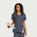 Scrubology Shift Women's 2-Pocket V-Neck Scrub Top
