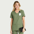 Scrubology Shift Women's 2-Pocket V-Neck Scrub Top