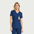 Scrubology Shift Women's 1-Pocket V-Neck Scrub Top