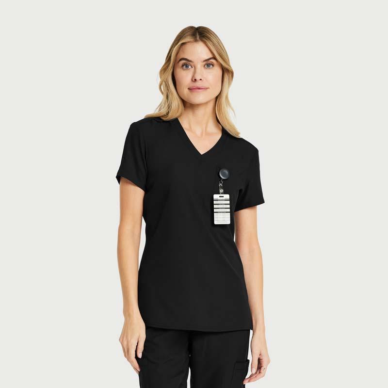 Scrubology Shift Women's 1-Pocket V-Neck Scrub Top