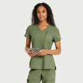 Scrubology Shift Women's 1-Pocket V-Neck Scrub Top