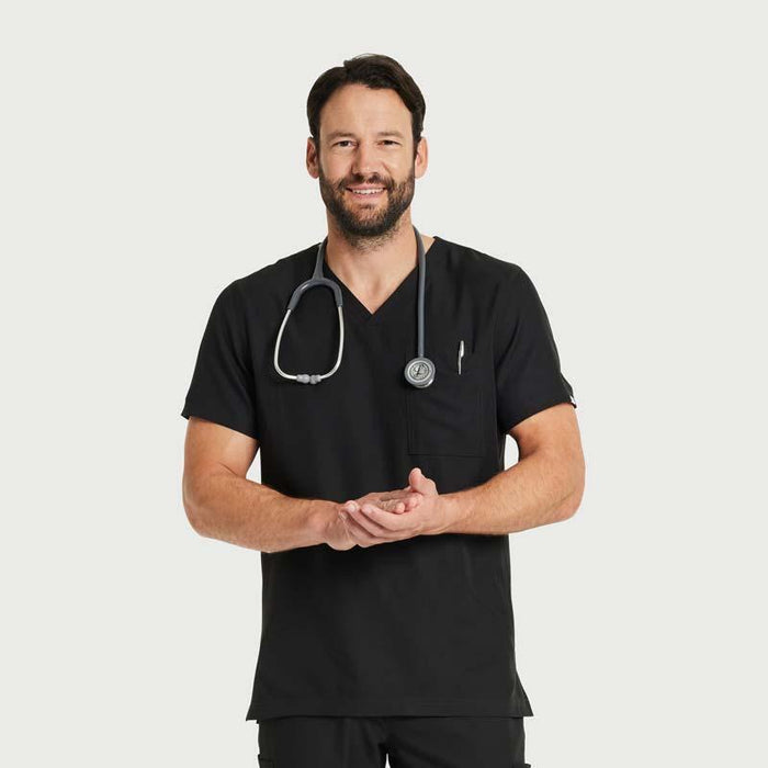 Scrubology Shift Men's 1-Pocket V-Neck Scrub Top