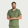 Scrubology Shift Men's 1-Pocket V-Neck Scrub Top