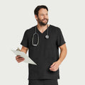 Scrubology Shift Men's 3-Pocket V-Neck Scrub Top