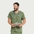 Scrubology Shift Men's 3-Pocket V-Neck Scrub Top