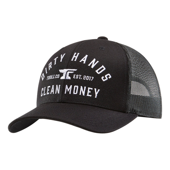 Troll Co. DHCM Curved Brim Trucker Hat - Black