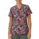 WonderWink Women's Fitted 3-Pocket V-Neck Print Scrub Top