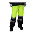 Work Force Men's Hi-Vis Class E Black Rain Pants