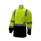 Work Force Men's Hi-Vis Long Sleeve Class 3 Black Bottom T-Shirt