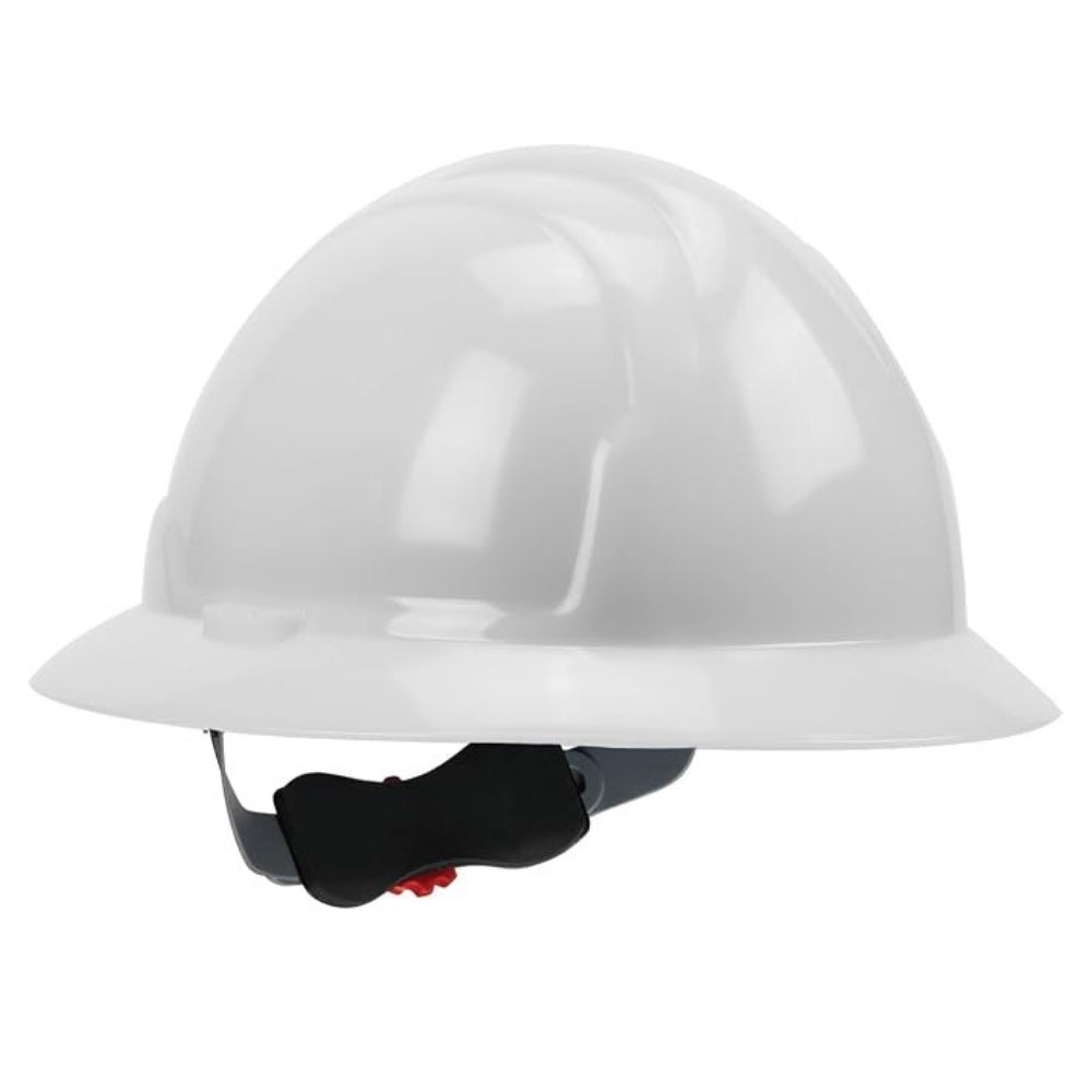 Pyramex SL Series Full Brim Hard Hat 4-Point Ratchet Suspension White