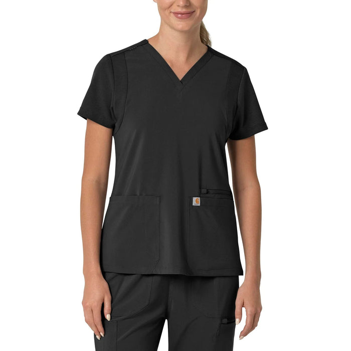Carhartt Women's Force Cross-Flex Flex Panel V-Neck Scrub Top