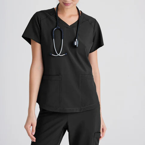 Grey's Anatomy by Barco Women's Evolve 2-Pocket Piped V-Neck Scrub Top