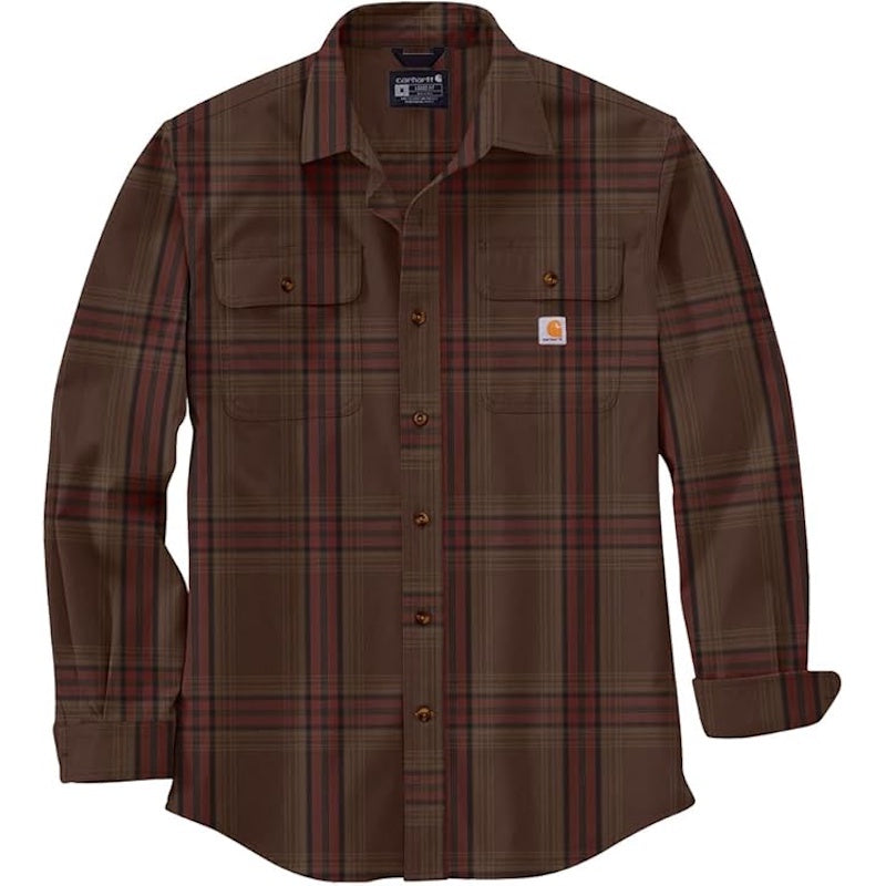 Carhartt Men's Heavyweight Flannel Long Sleeve Plaid Work Shirt