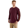 Carhartt Men's Loose Fit Heavyweight Long Sleeve Signature Sleeve Graphic T-Shirt