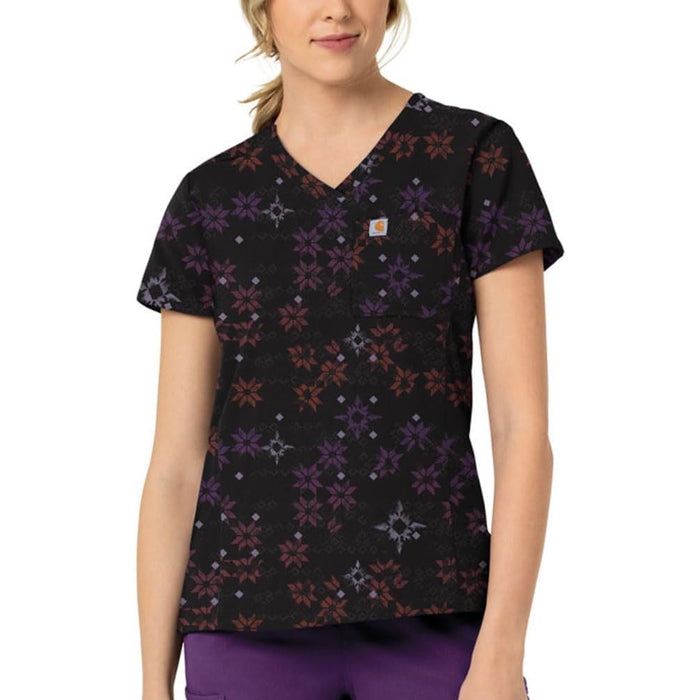 Carhartt Medical Women's Tuck-In Print Scrub Top