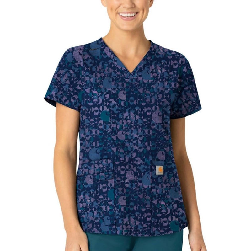Carhartt Medical Women's V-Neck Print Scrub Top