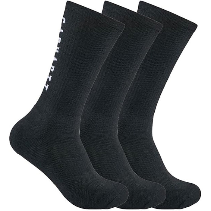 Carhartt Men's Force Midweight Logo Crew Sock 3-Pack