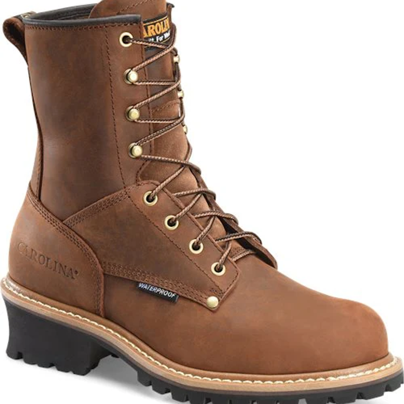 Carolina Men's 8" Waterproof Steel Toe Logger Work Boots