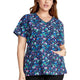 Cherokee Women's Mock Wrap Print Scrub Top