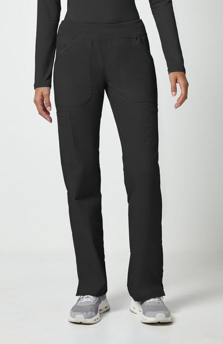 Cherokee Workwear Professionals Women's Mid Rise Straight Leg Pull-On Cargo Pant