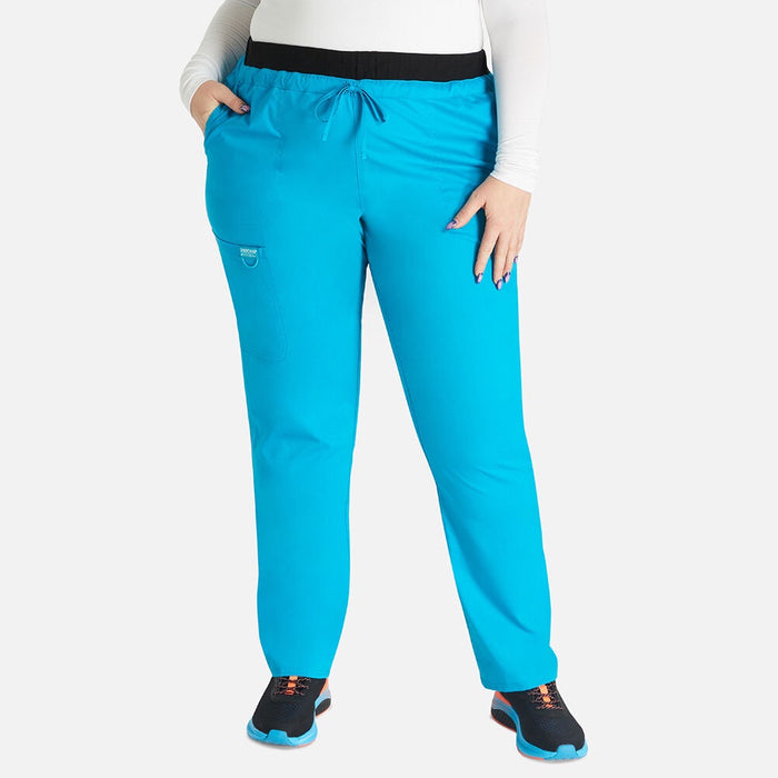 Cherokee WW Revolution Women's Mid Rise Tapered Leg Drawstring Pant