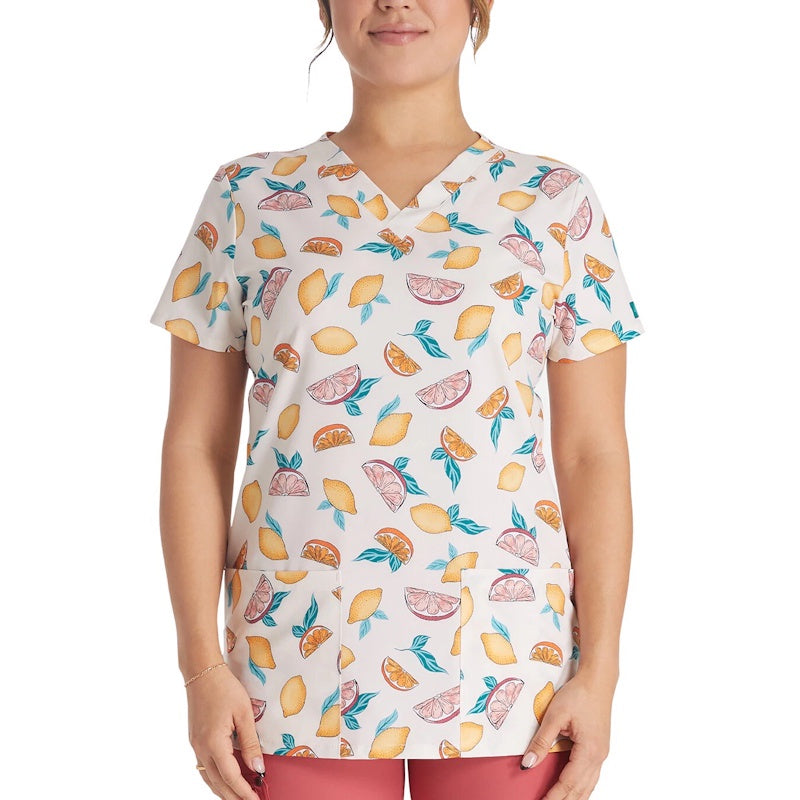 Dickies Women's V-Neck Print Scrub Top