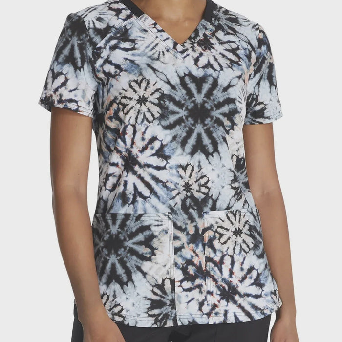 Dickies Women's V-Neck Print Scrub Top