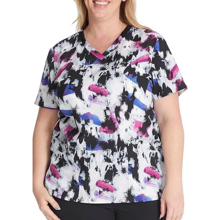 Dickies WOMEN'S V-Neck Print Top #DK876STRSDIC