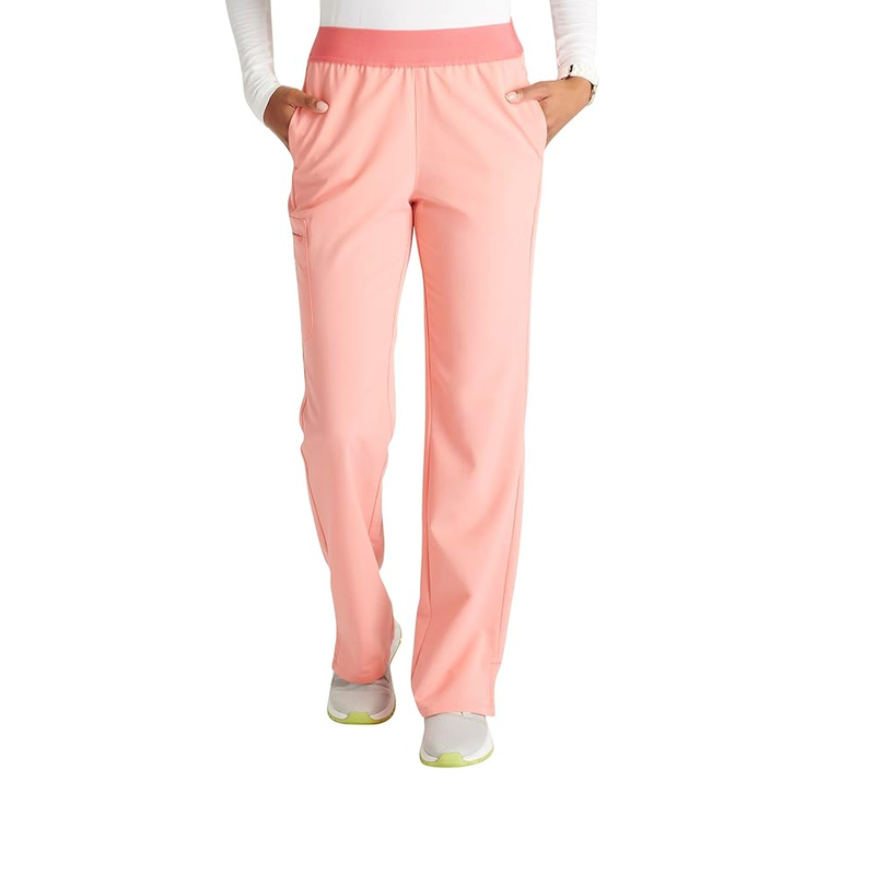 Cherokee Atmos Women's Mid-Rise Pull-On Straight Leg Scrub Pant