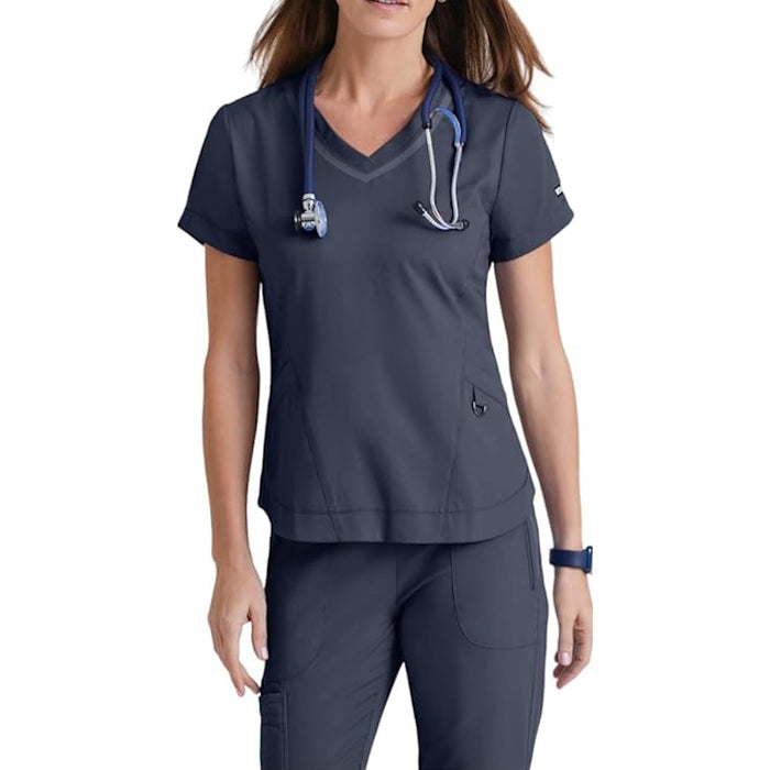 Grey's Anatomy Impact Women's 3-Pocket Seamed V-Neck Scrub Top