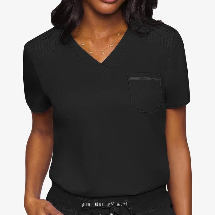 Med Couture Touch V-Neck Tuck In Top