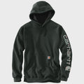 Carhartt Men's Midweight Signature Sleeve Logo Hooded Sweatshirt