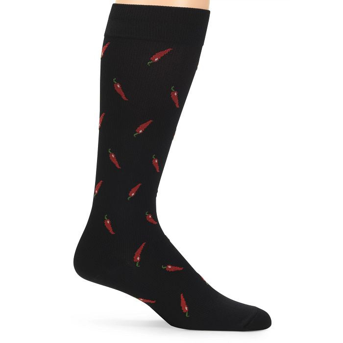 Nursemates Men's Chili Print Compression Sock 12-14mmHg #NA0033199NUR