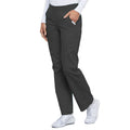 Cherokee Women's Workwear Professionals Mid Rise Straight Leg Pull-On Cargo Scrub Pants