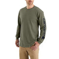 Carhartt Men's Loose Fit Heavyweight Long Sleeve Signature Sleeve Graphic T-Shirt