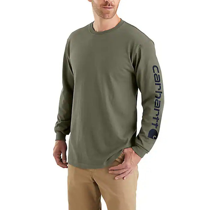 Carhartt Men's Loose Fit Heavyweight Long Sleeve Signature Sleeve Graphic T-Shirt