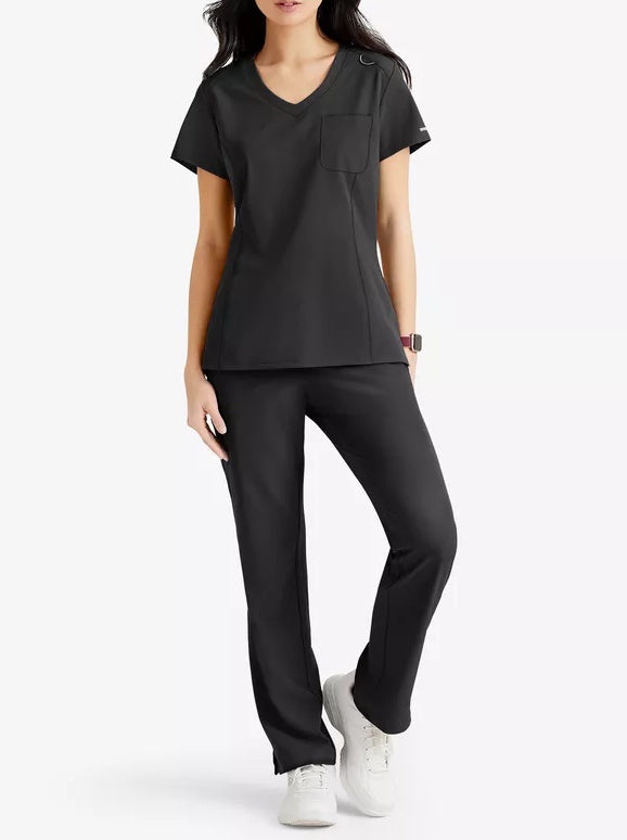 Skechers by Barco Women's 1-Pocket V-Neck Tuck-In Scrub Top