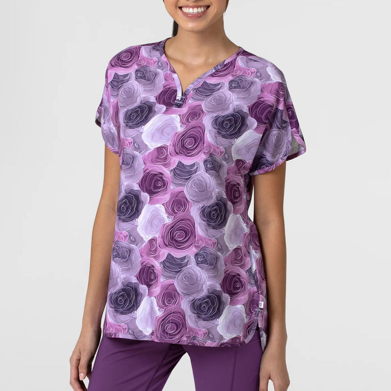 WonderWink Women's Dolman Print Scrub Top #6267GCBTWWK