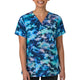 WonderWink Women's Fitted 3-Pocket V-Neck Print Scrub Top #6657DCDMWWK