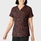 WonderWink Women's Fitted 3-Pocket V-Neck Print Scrub Top #6657FINAWWK
